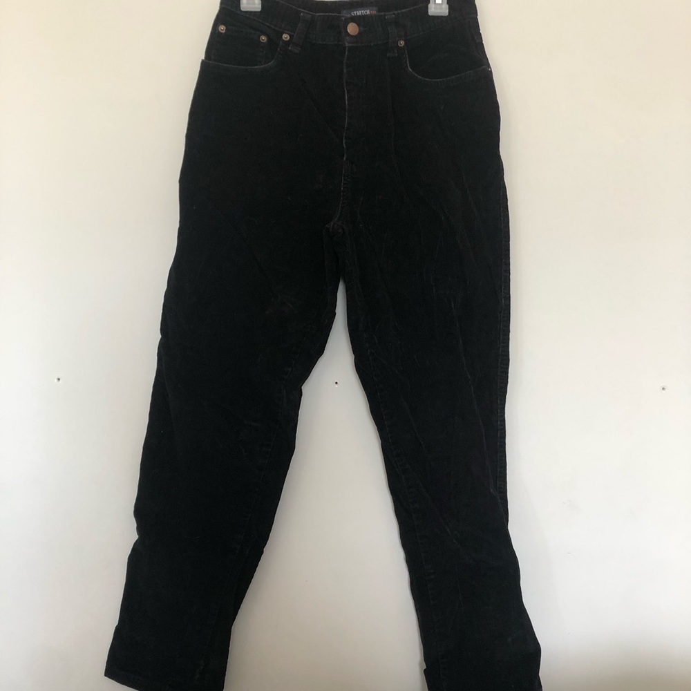 Vintage Bill Blass Black Corduroy Pants